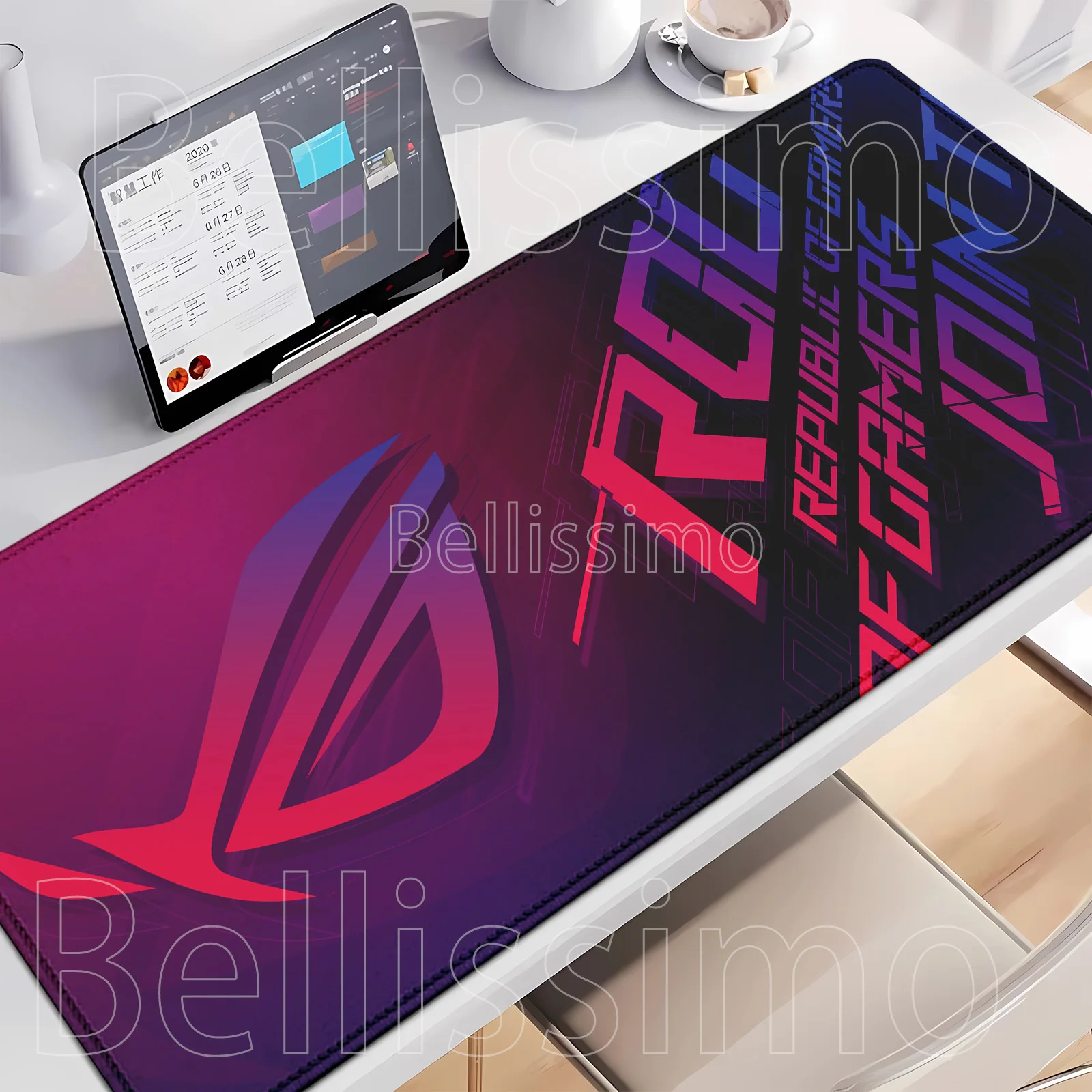 Mouse Pad HD Printing Computer Gamer Office Oversized Table Mats Anime Asus Rog XXL Gaming PC Keyboard Accessories Non-slip Play