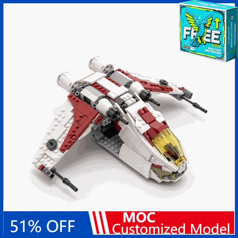 490PCS Stealth Transport Dropship Model MOC Custom Puzzle Sci Fi Tactical Carrier DIY Assembly Building Blocks Creative Gift