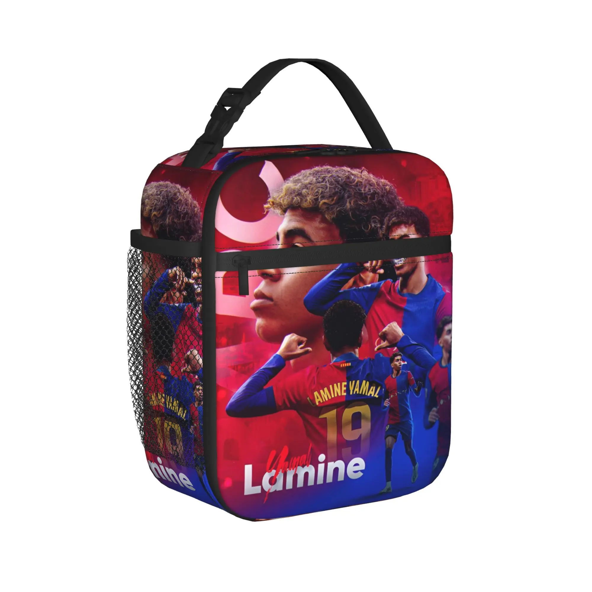 Lamine Y-Yamal Football Number 19 Insulated Lunch Bag Cooler Bag Reusable,Meal Container High Capacity Tote Lunch Box Picnic