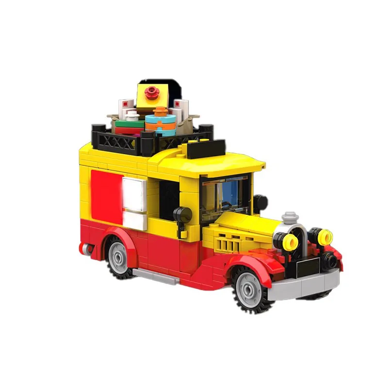 MOC Building Blocks Christmas mail truck postal car DIY Assemble Bricks Collection Toys for Kids CHristmas Birthday Gifts