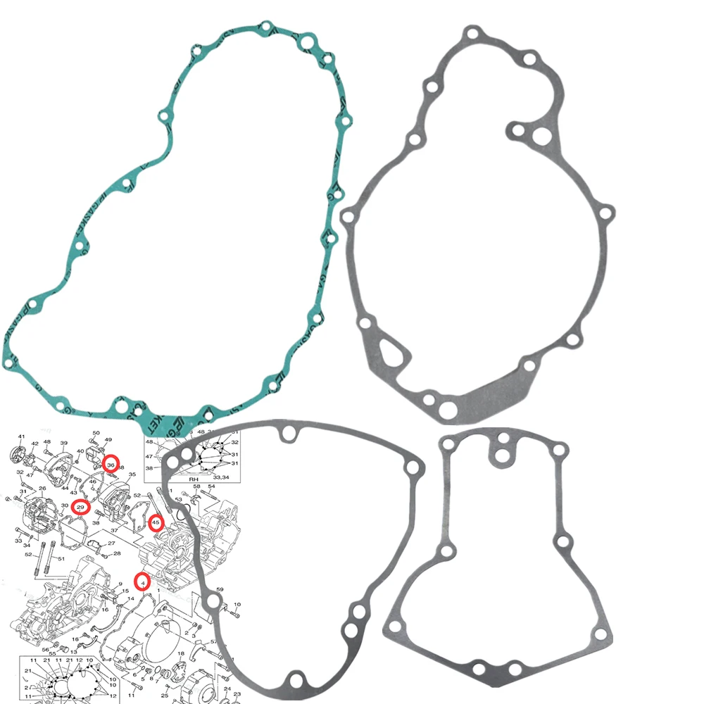 

Crankcase Generator Clutch Cover Gasket Kits For Yamaha XV1600 Road Star 1600 99-03 XV1700 Roadstar1700 02-14