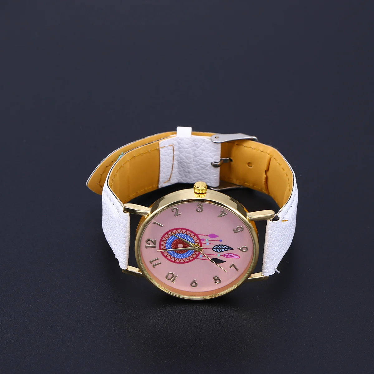 Reloj con correa de atrapasueños de cuarzo para mujer, pulsera de moda blanca, reloj informal de moda, regalo perfecto para cumpleaños y Navidad