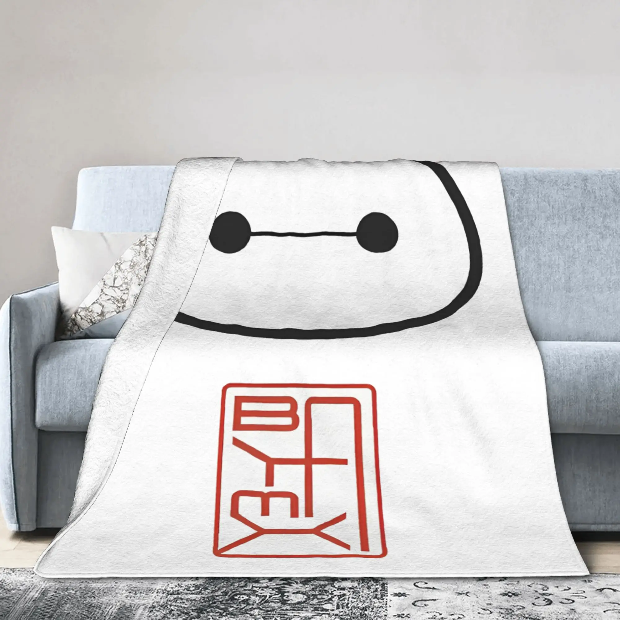 

Милое флисовое одеяло с портретом Big Hero 6 Baymax, новинка, легкое одеяло для дома 200x150 см