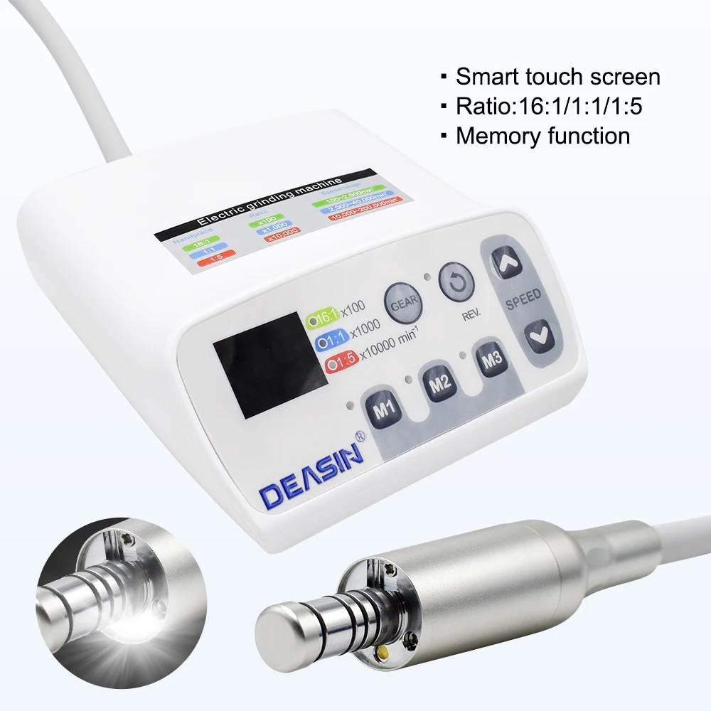 DEASIN Dental Electric Led Micro Motor 1:5 /1:1/ 16:1 Low Speed Handpiece Dental Brushless Micromotor Dental Electric Micro Moto