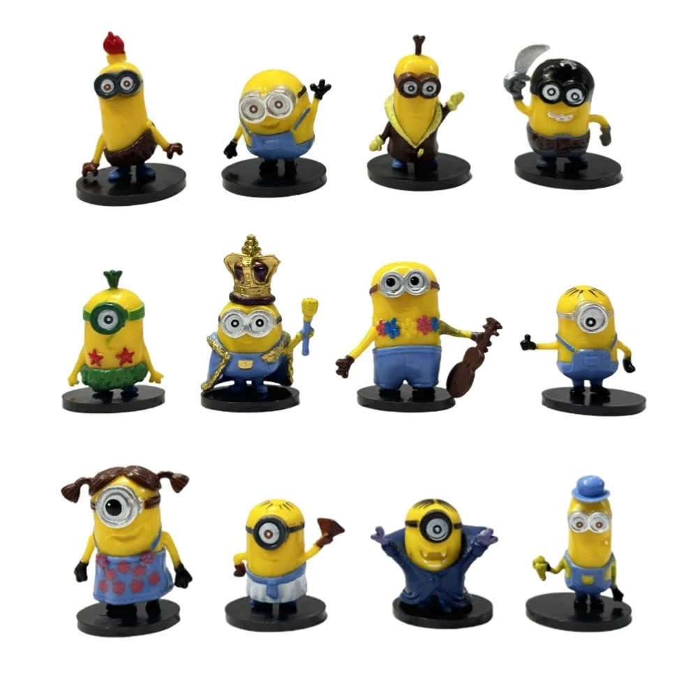 

Kawaii Capsule Doll Despicable 3D Eye Miniones Kevin Bob CARL Crown King AGNES Action Figures Toys for Kids Xmas Gifts