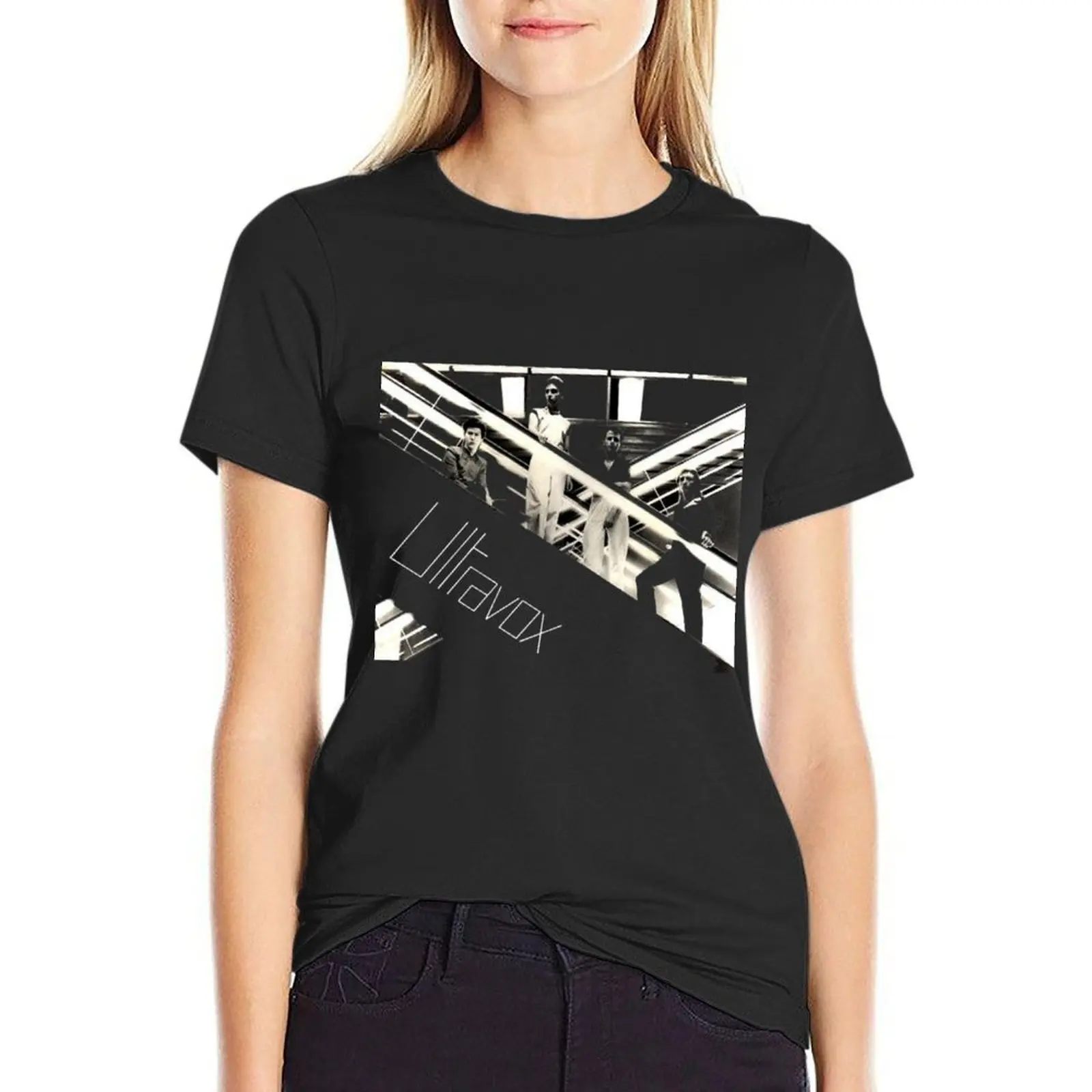 Ultravox - john foxx midge lure synthpop rock 80s muzyka elektroniczny punk T-Shirt bluzka letnie bluzki kobieta 2024