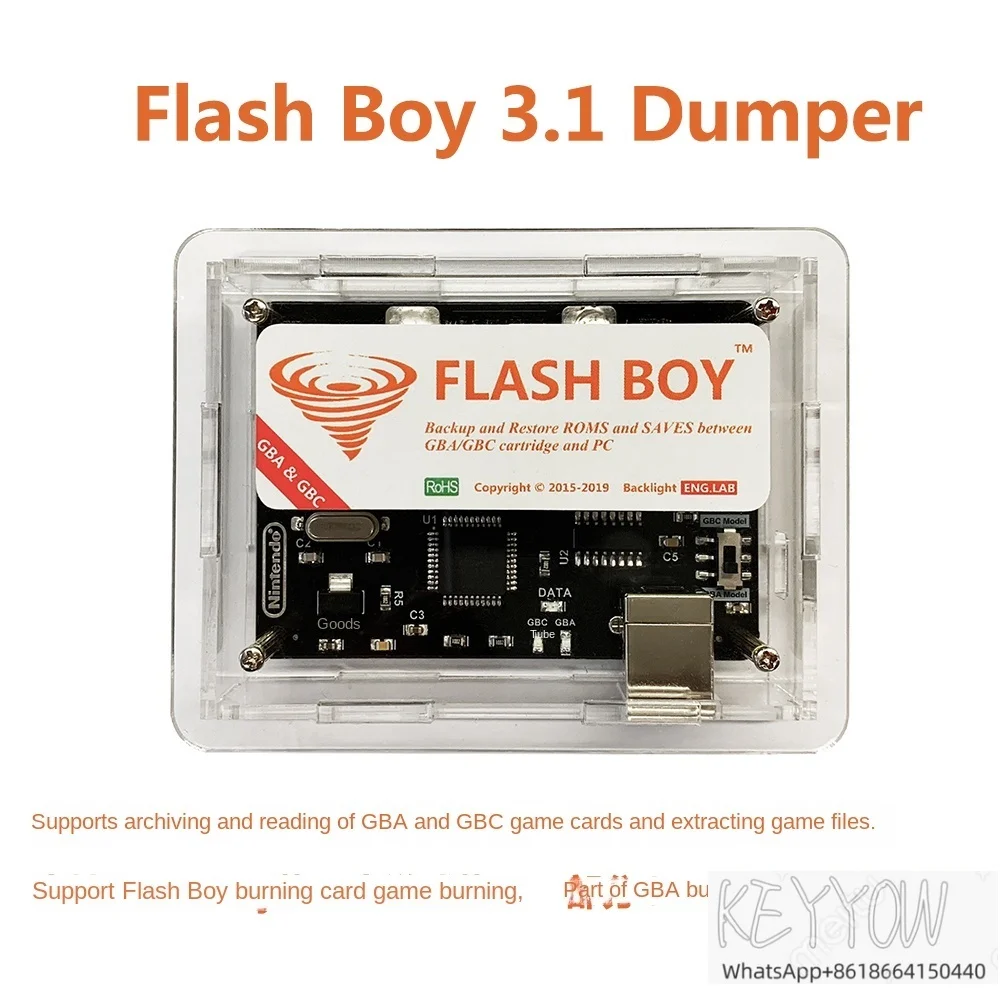 Flash Boy 3.1 Cyclone GBC/GBA Burner, Dumper Archive Backup Read Camera