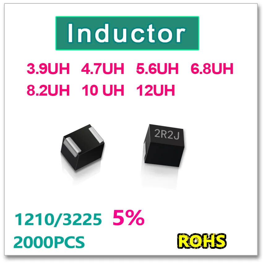 

JASNPROSMA 2000PCS 1210 3225 SMD Inductor 3.9UH 4.7UH 5.6UH 6.8UH 8.2UH 10UH 12UH New original high quality