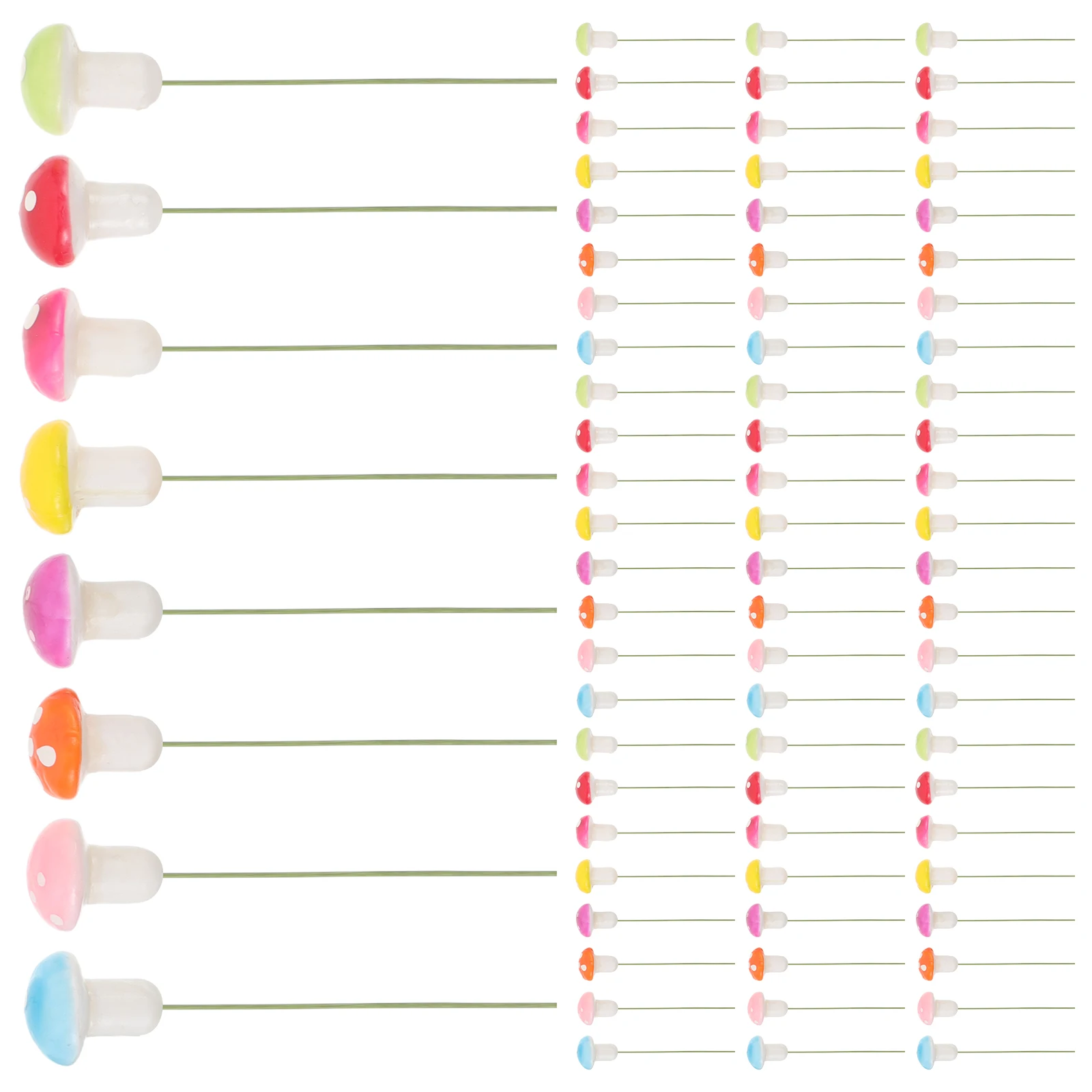 

120Pcs Mini Mushroom Garden Decor Mixed Colors Foam Miniature Toadstool for Fairy Garden Bonsai Craft Terrarium Accessories