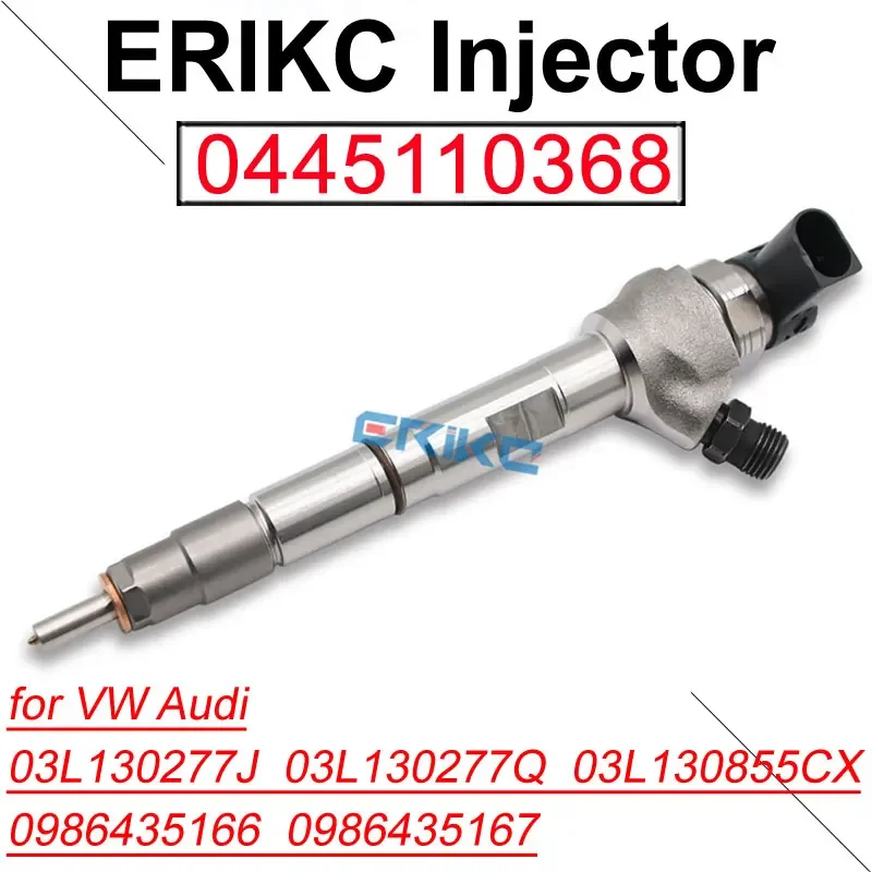 0445110368 Fuel Injector 0 445 110 368 Diesel Injection Car Parts for VW Audi 2,0 TDI 03L130277J 03L130277Q BOSCH 03L130855CX