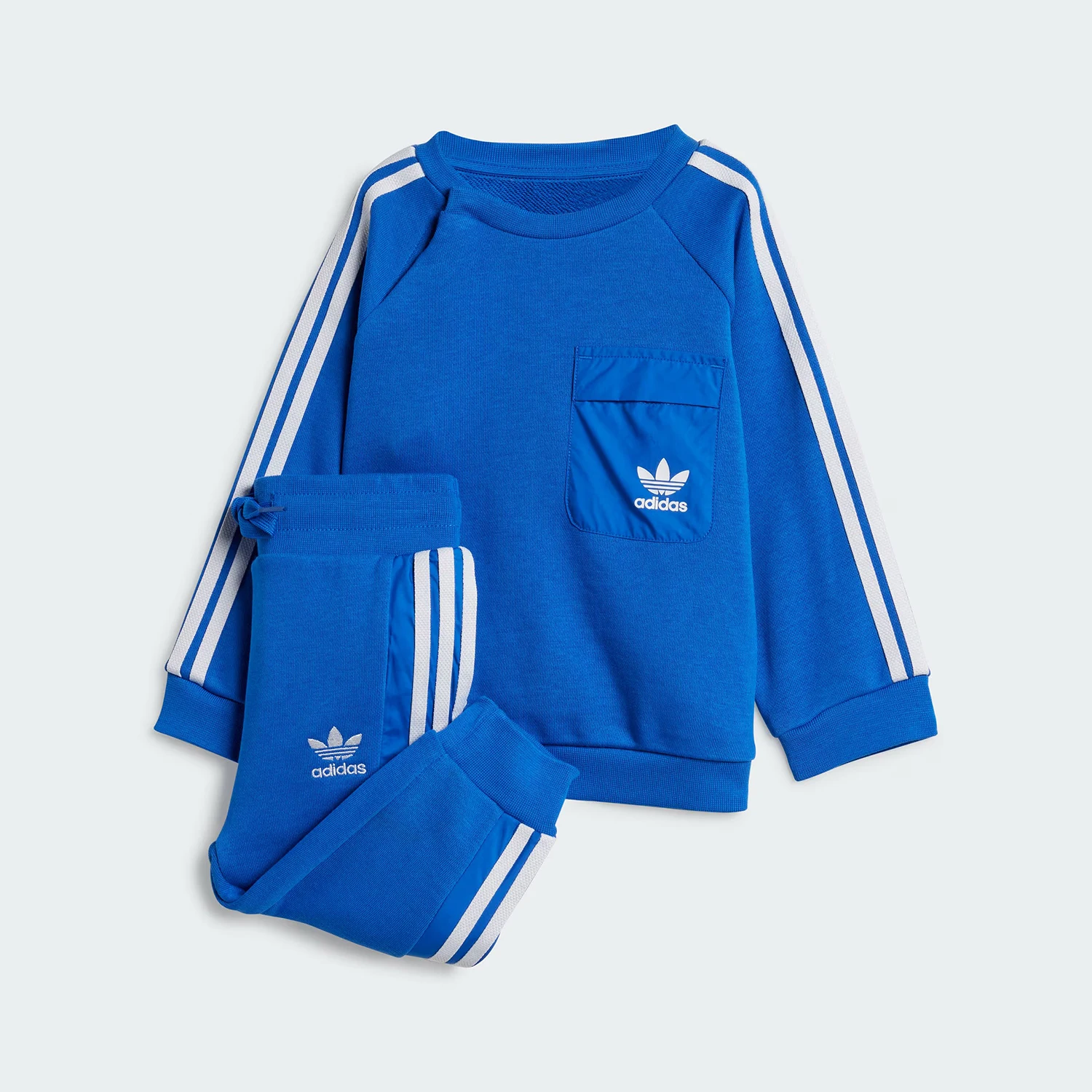 Conjunto deportivo casual holgado de cuello redondo para bebé Adidas original IY4016