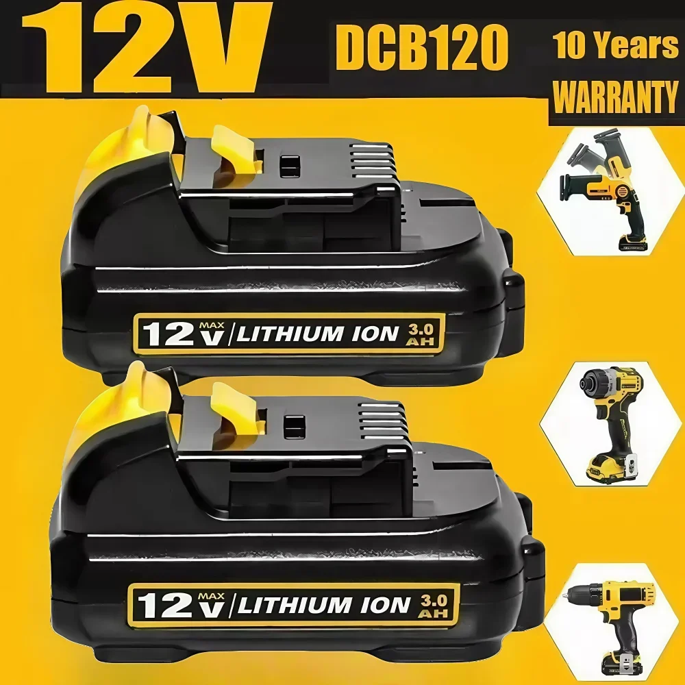 

1-3Pack 10.8V/12V 3.0Ah Lithium Battery for DeWalt DCB127 DCB120 DCB121 DCB119 Volt Max Li-ion Power Tools.