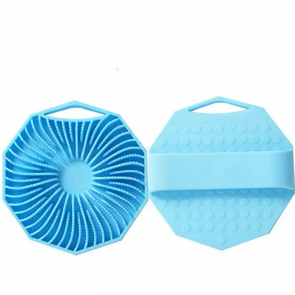 Soft Silicone Body Scrubber, Reusable Shower Exfoliating Brush, Foaming Skin Cleaning Massage Tool for Bath