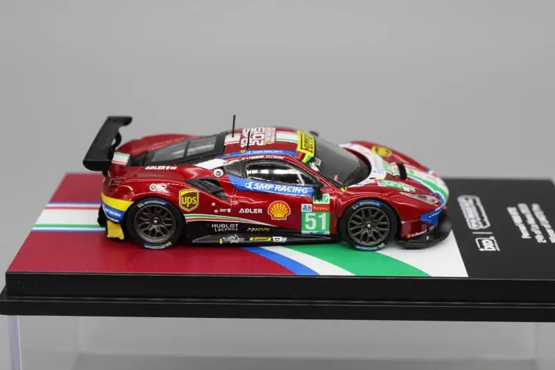 Tarmac Red 1:64 488 GTE Car Model 2019 Le Man 24h Model Toys Boys