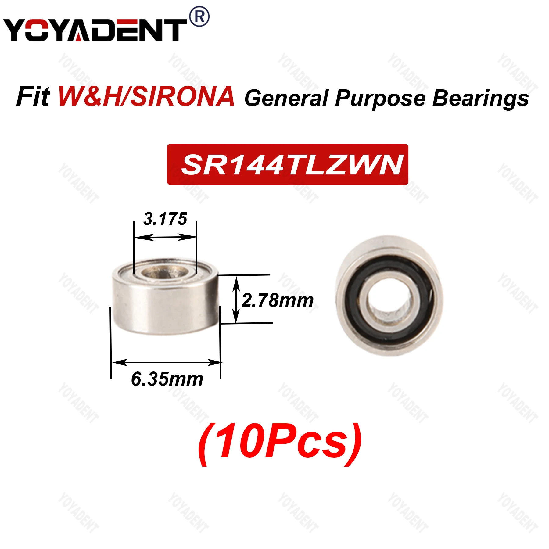 

10Pcs Dental Bearing 2.78mm For WH/Sirona Ceramic Bearings Dental Handpiece Accessorie Dentistry Products