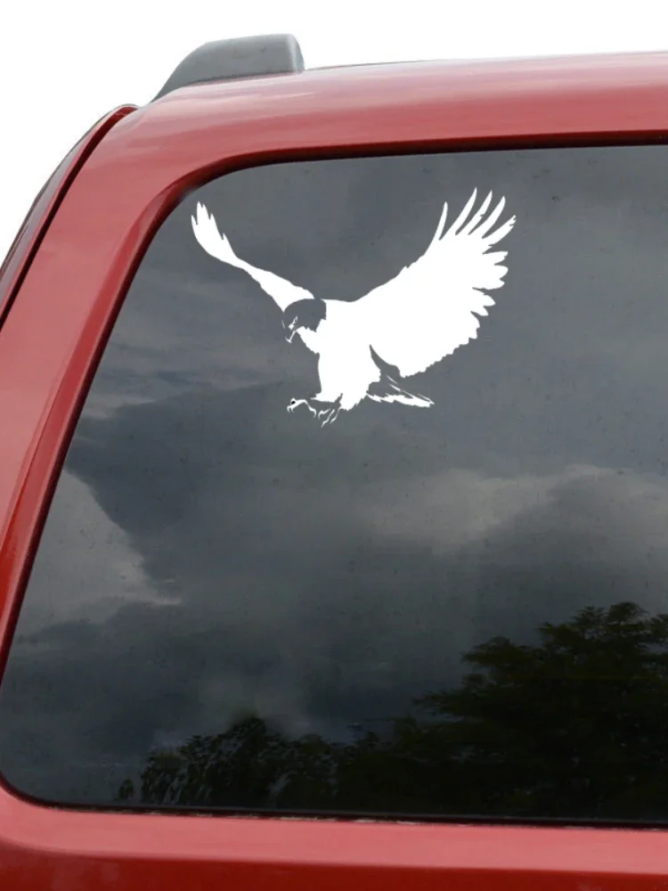 OFK interesante Animal Eagle vinilo Car-styling Car Sticker Decal negro/plata accesorios 16,9 CM * 12,5 CM