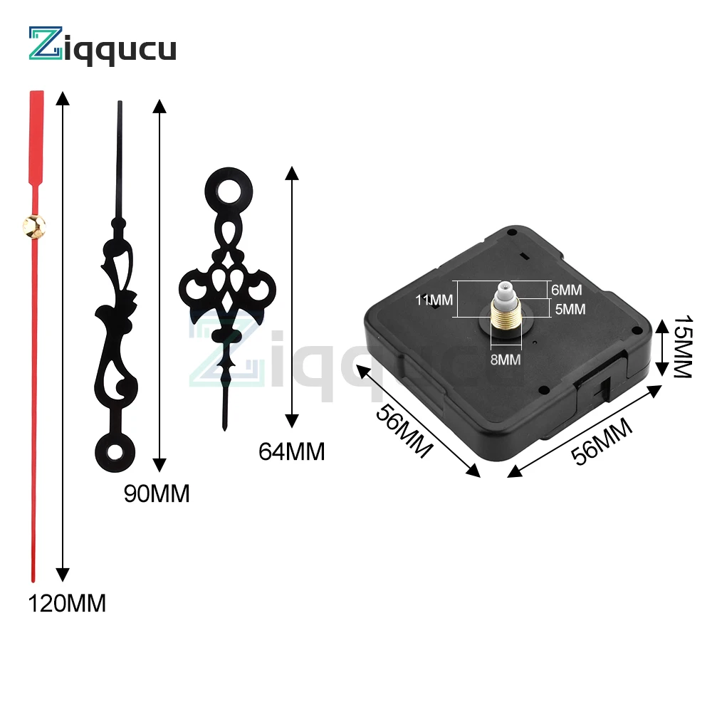 Kuvars saat mekanizması kiti duvar saati mekanizmaları değiştirme saat hareketi parçaları Motor değiştirme DIY onarım parçaları
