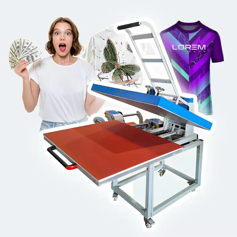 

【Popular】 Easy 80x100cm Large Format Heat Press Machine For T-shirt Garment Sublimation DTF Printing Heat Transfer