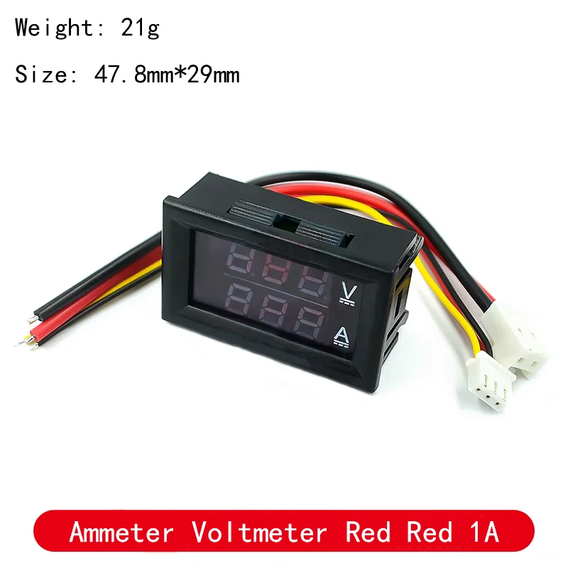 DC0-100V1A 10A 50A 100A LED DC dual display digital ammeter and voltmeter digital meter head