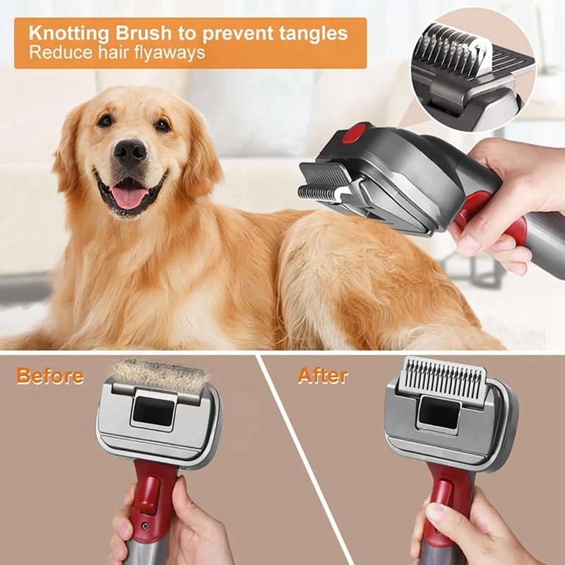 Imagem -03 - Pet Dog Grooming Kit Dyson Vacuum v7 v8 V10 V11 V12 V15dog Deshedding Acessório de Escova