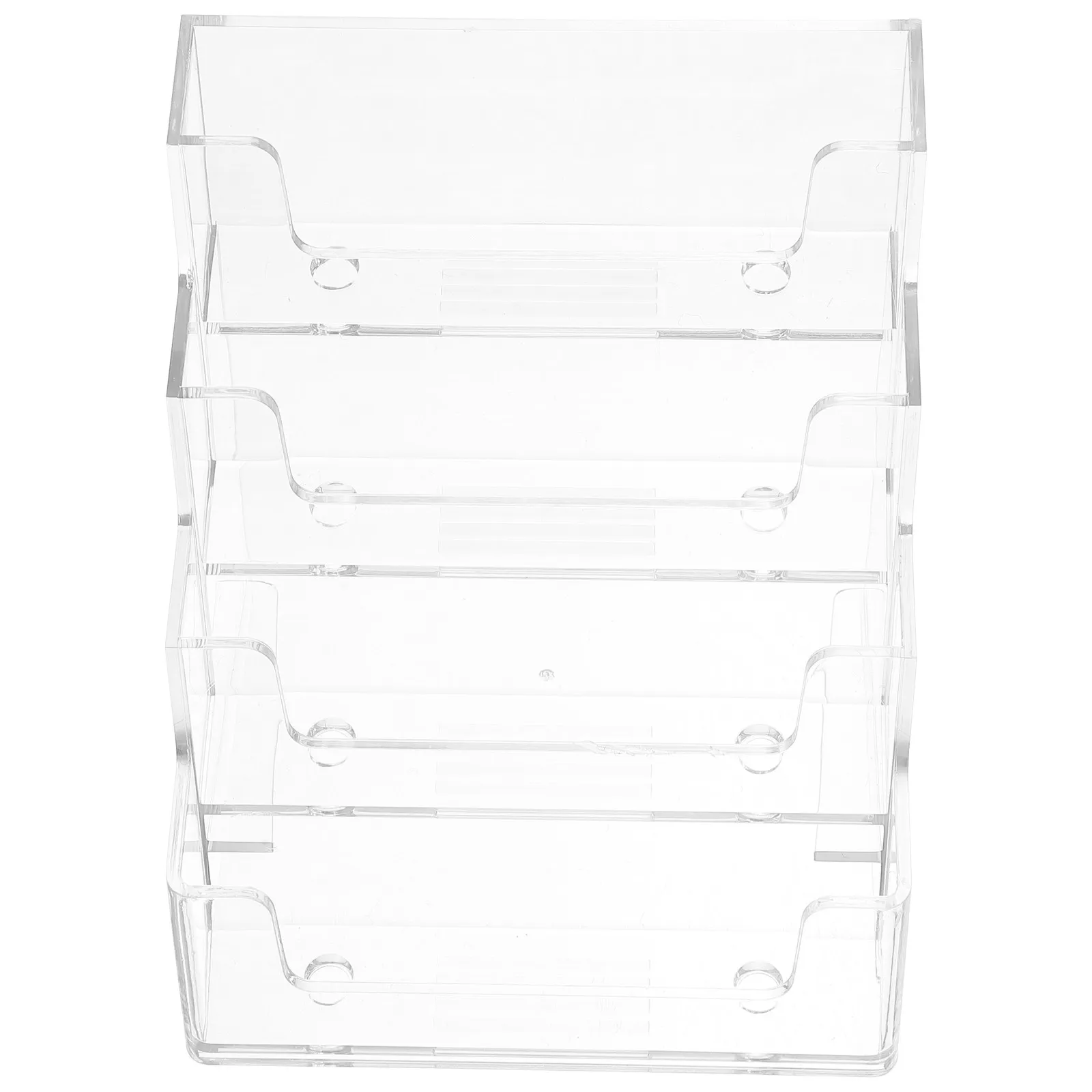 Business Holder For Desk Transparent Card Display Stand Plastic Business Cards Storage Box Tabletop Name Card Container Office