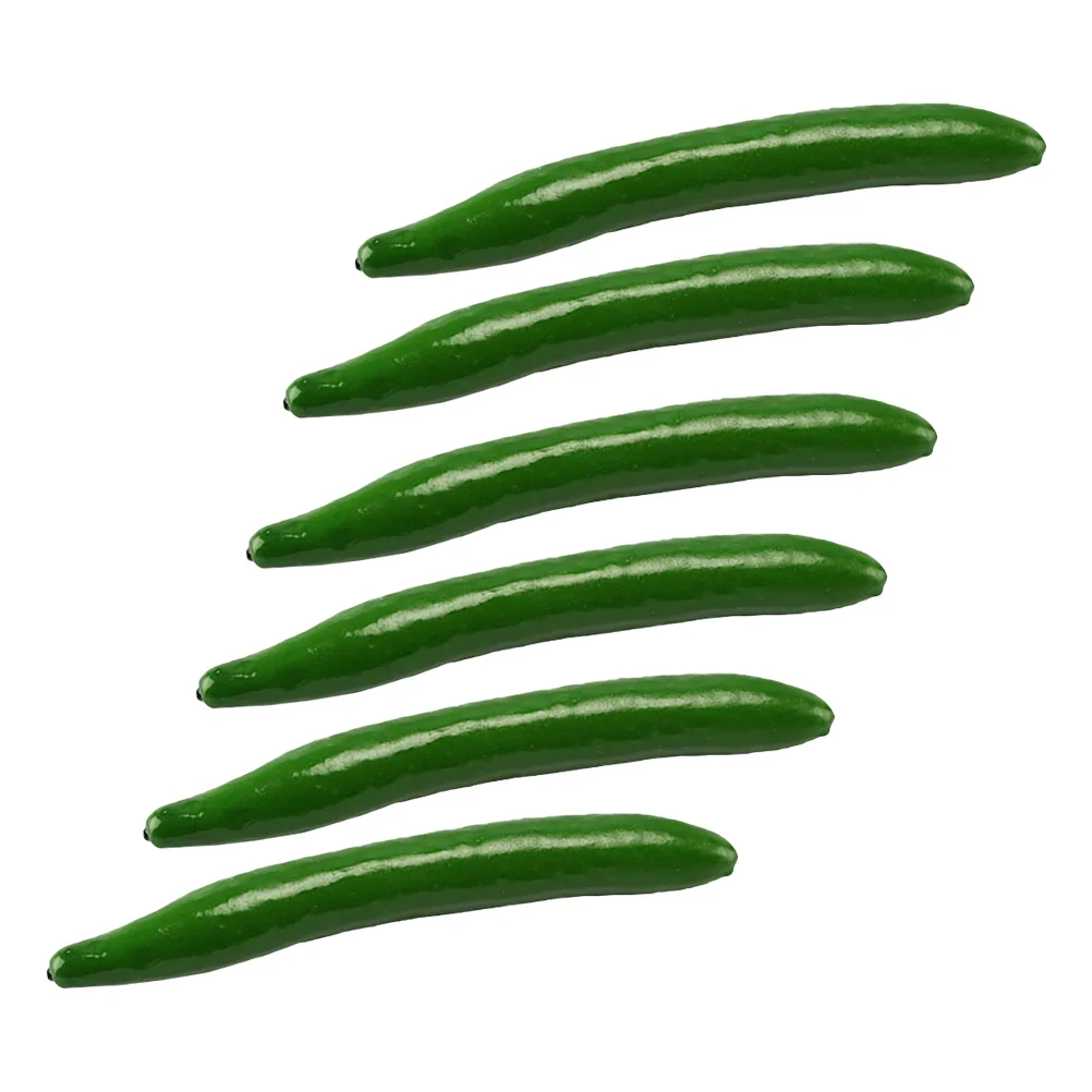 6 Pcs Props Simulation Cucumber Model Models Imitation Foam Realistics Vegetable