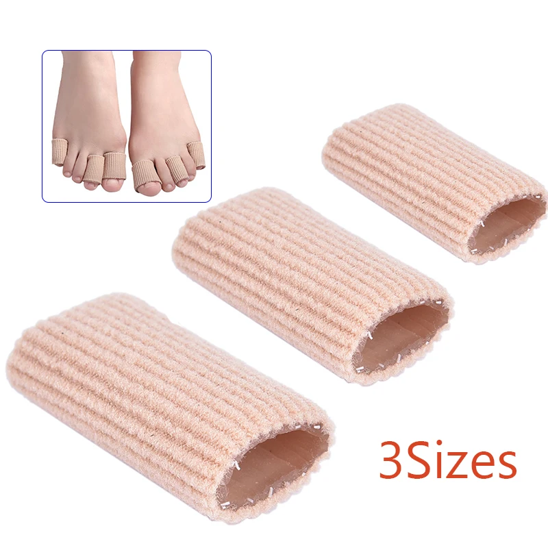 1Pcs Silicone Cover Cut Fabric Toe Separator Spacer Tube Sleeve Caps Valgus Corrector Hammer Protector Finger Foot Care Pedicure