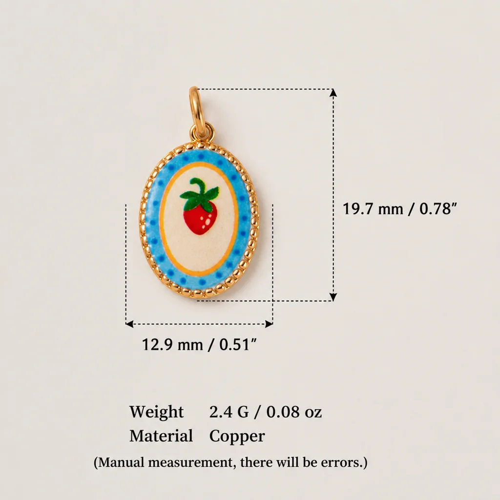 Vielseitiger, modischer Anhänger im ländlichen Stil mit Blaubeeren- und Rosenmotiv zum Selbermachen für Schmuck. – Detail 5