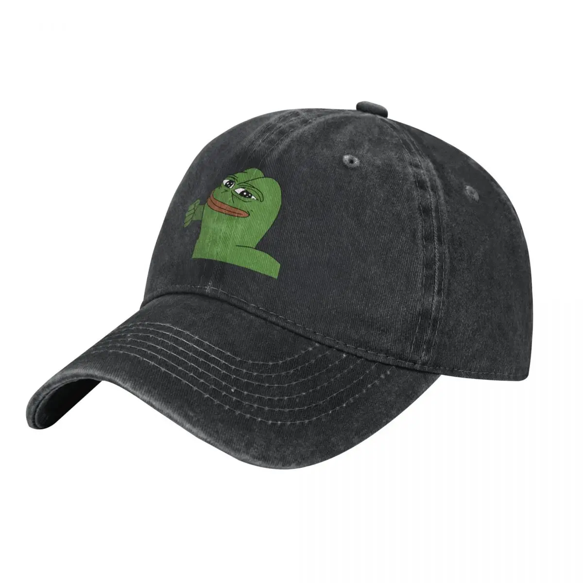 Pure Color Dad Hats Punching Meme Women's Hat Sun Visor Baseball Caps Sad Frog Peaked Cap