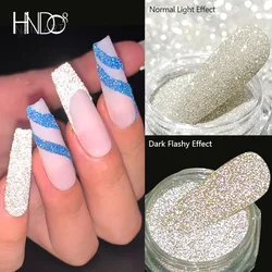 HNDO Shiny Reflective Sparkle Glitter Nail Diamond Powder for Party Disco Nail Art Manicure Design Decor Colorful Dust Pigment