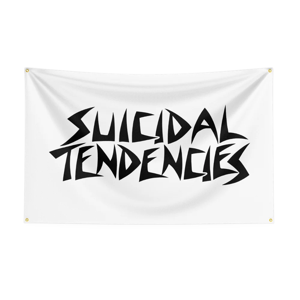 3x5 Ft S-Suicidal-Tendencys Heavy Rock Band Band Banner con stampa digitale in poliestere per arazzo da parete per camera da letto