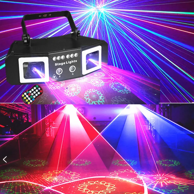 

Party lights, DJ disco light beam patterns, RGB laser projectors, stroboscopic lights, DMX512 voice-controlled ambient lights