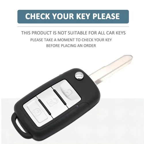 Imagen 2 del producto Funda de silicona con 3 botones para llave de coche, carcasa con tapa para DONGFEGN fortthing DONGFENG JOYEAR LV XL SUV X5 X3 X6 X7 S500 SX6 S50 T5L