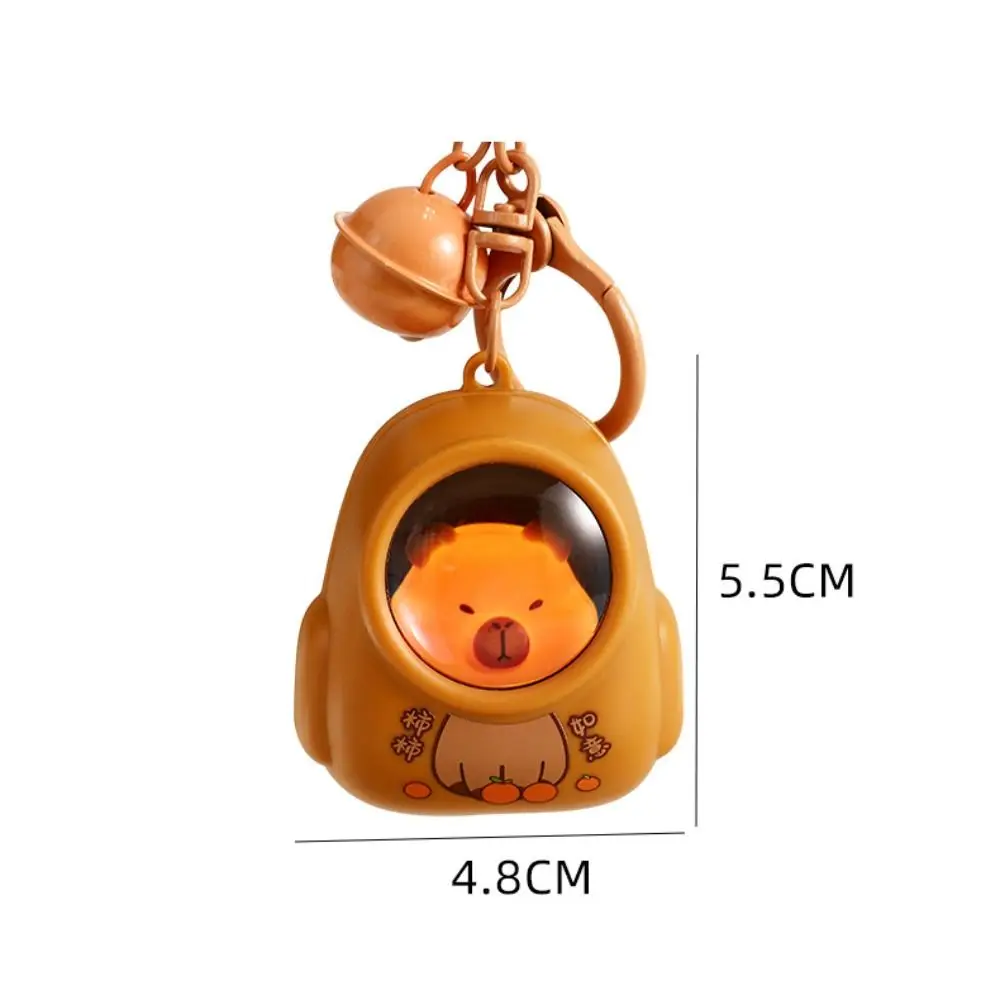 Durable Capybara Capybara Key Chain LED Night Light Cartoon Animal Bag Pendant Key Ring Ornaments