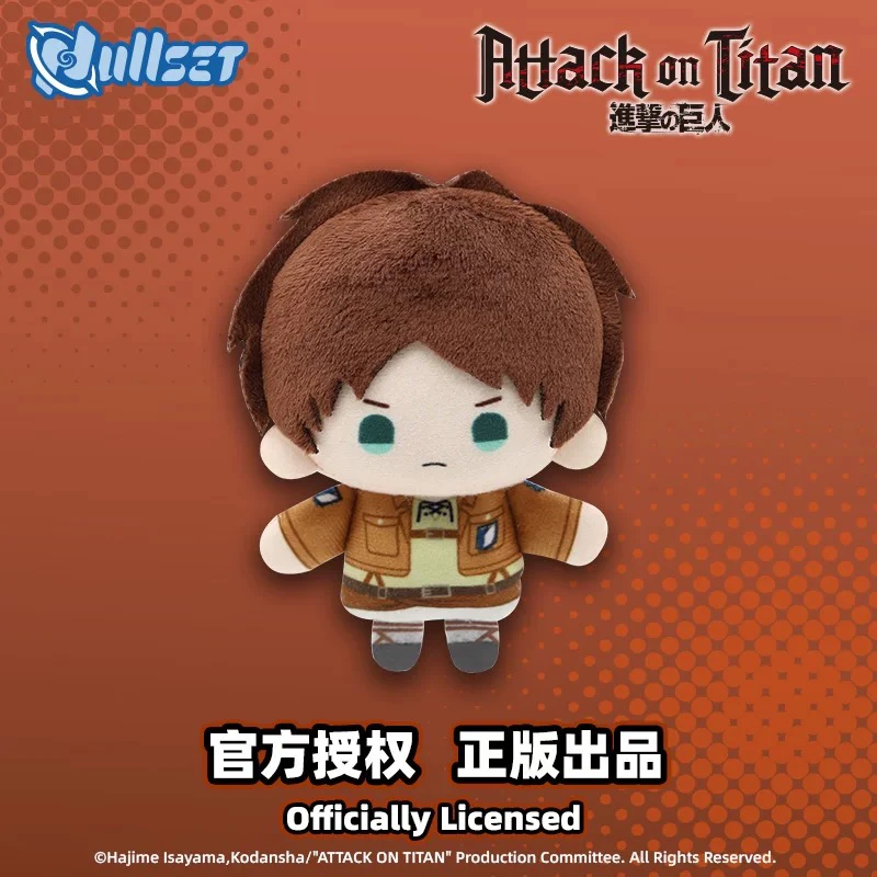 10cm Doll Plush Pendant COS Anime Attack On Titan Levi Eren Mikasa Hange Cartoon Cotton Toys Children Cute Collectible Gift Toy