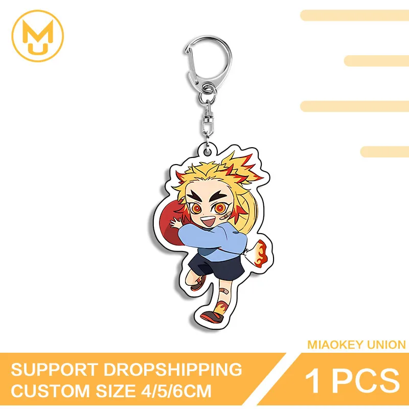 Uzui Tengen Kanroji Mitsuri سلسلة مفاتيح من الكرتون Kawaii شفافة لتقوم بها بنفسك الإبداعية الفنية ثنائية الأبعاد الحلي المعلقات