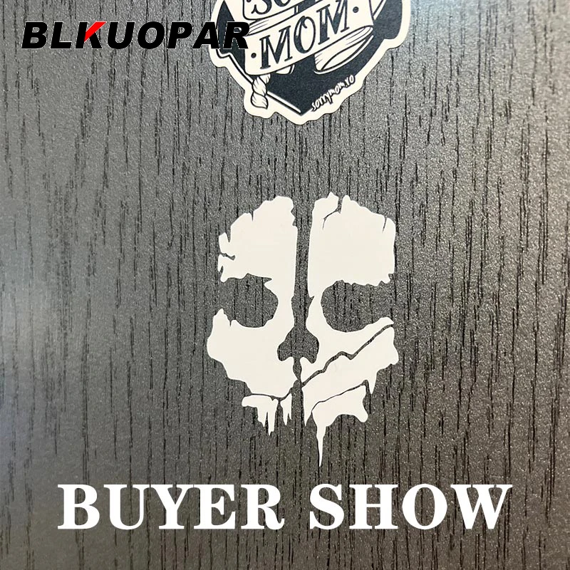 BLKUOPAR Call of Duty Ghost Head Skull Silhouette Car Sticker Waterproof Sunscreen Die Cut Windows Trunk Motorcycle Car Styling