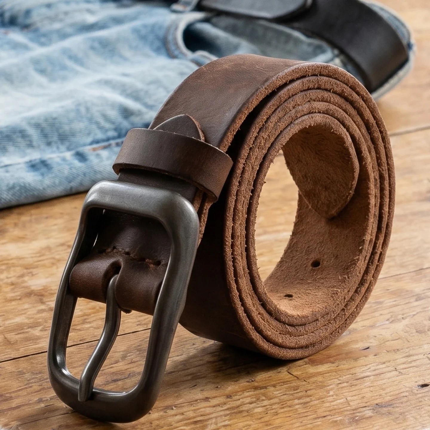 

Men Women Vintage Crazy Horse Genuine Leather Belt Cowhide Pin Buckle Adjustable Waistband Jeans Casual Business Trouser Belt