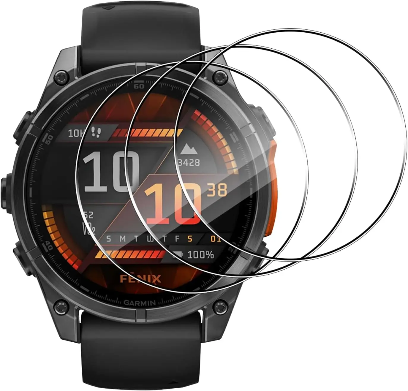 3PCS  Screen Protector tempered glass Film For Garmin Fenix 8 51 43 47 MM Anti-fall Tempered Film Accessories Smart Watch