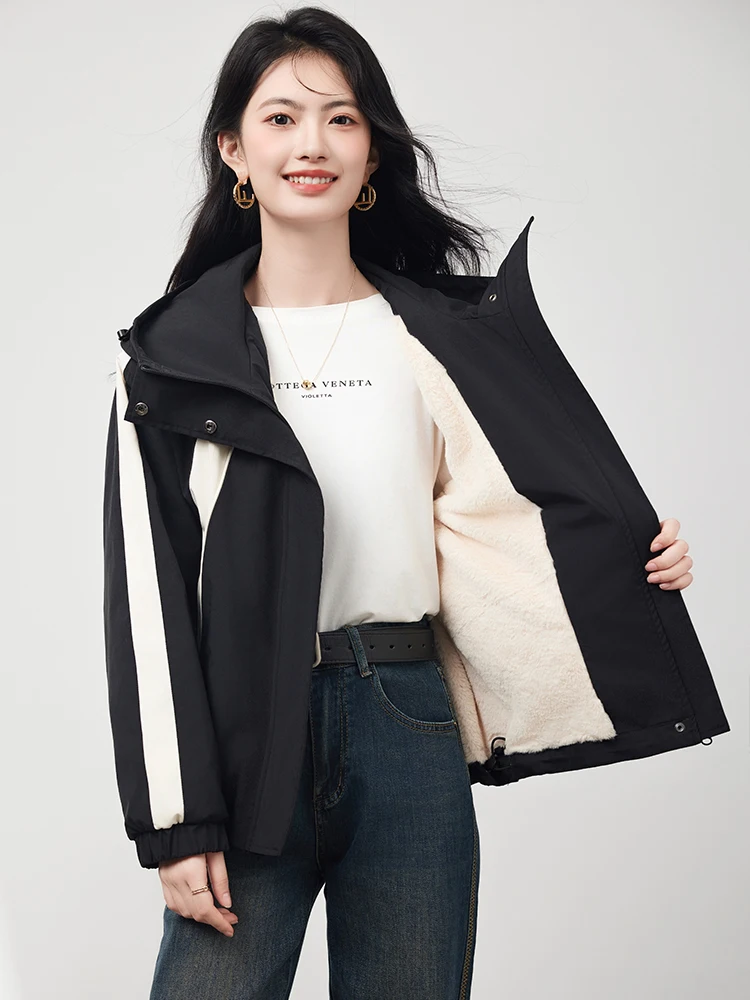 

Зимняя женская куртка Xinfeiyu класса люкс: утепленная, повседневная, из полиэстера, с капюшоном. Новинка сезона.