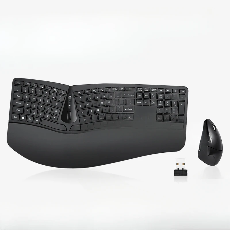 605 Wireless Keyboard and Mouse Set Ergonomic Office     Vertical Standing