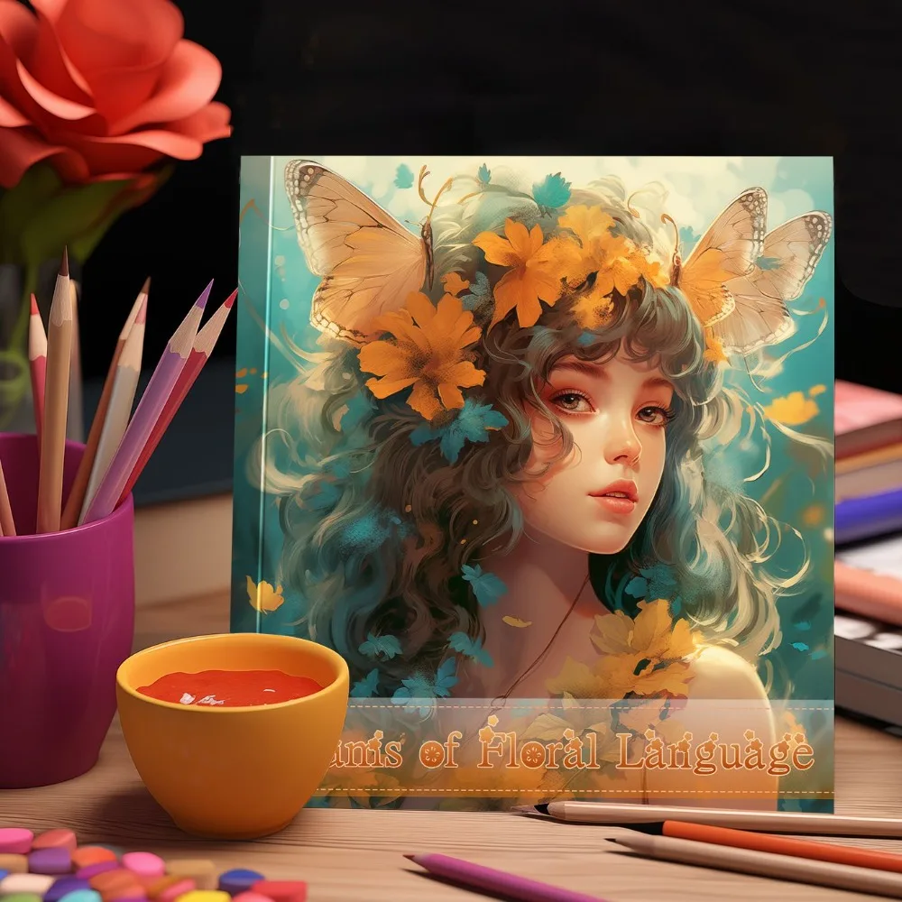 

Unique Coloring Book With Flower Fairy And Cartoon Skull Patterns Parent Child Bonding Interactive Design Painting Book