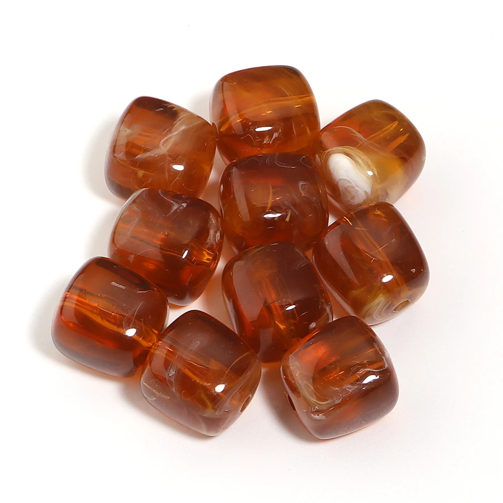 10 Stück/Lot 16x17mm quadratische Acrylperlen in zwei Farben, bunte lose Perlen für die Schmuckherstellung, DIY-Halskette, Armband, Zubehör – Detail 14