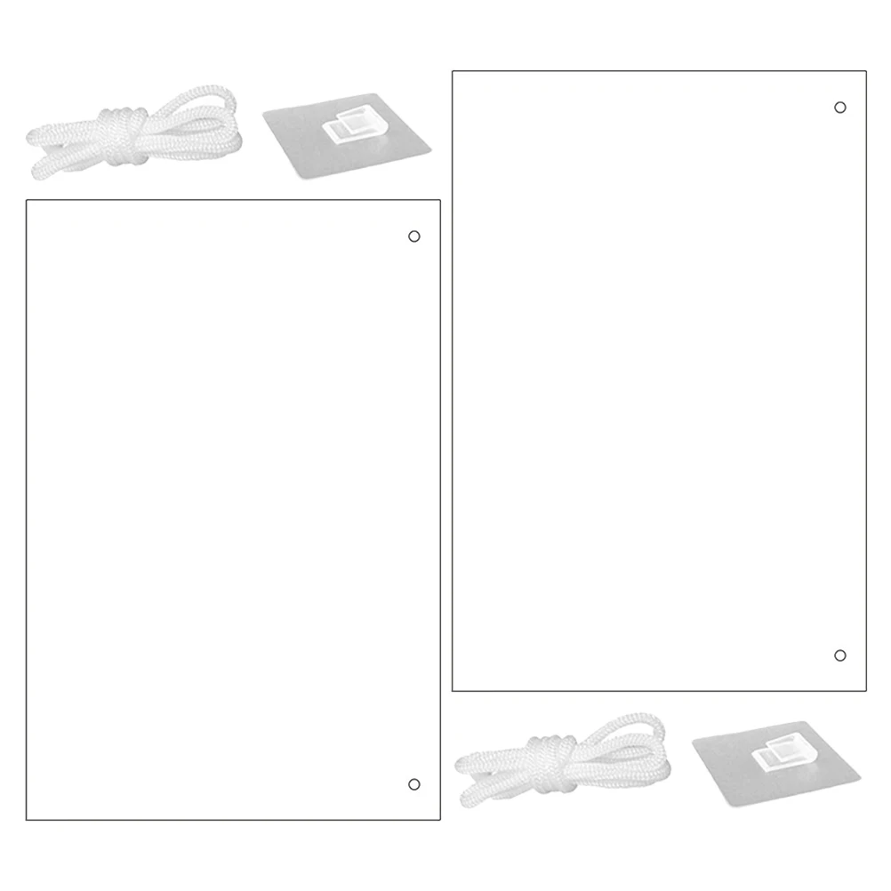 

2pcs Dry Erase Board Desktop Whiteboard Clear Acrylic Message Board Small for Wall Home Office Transparent Writing Easy