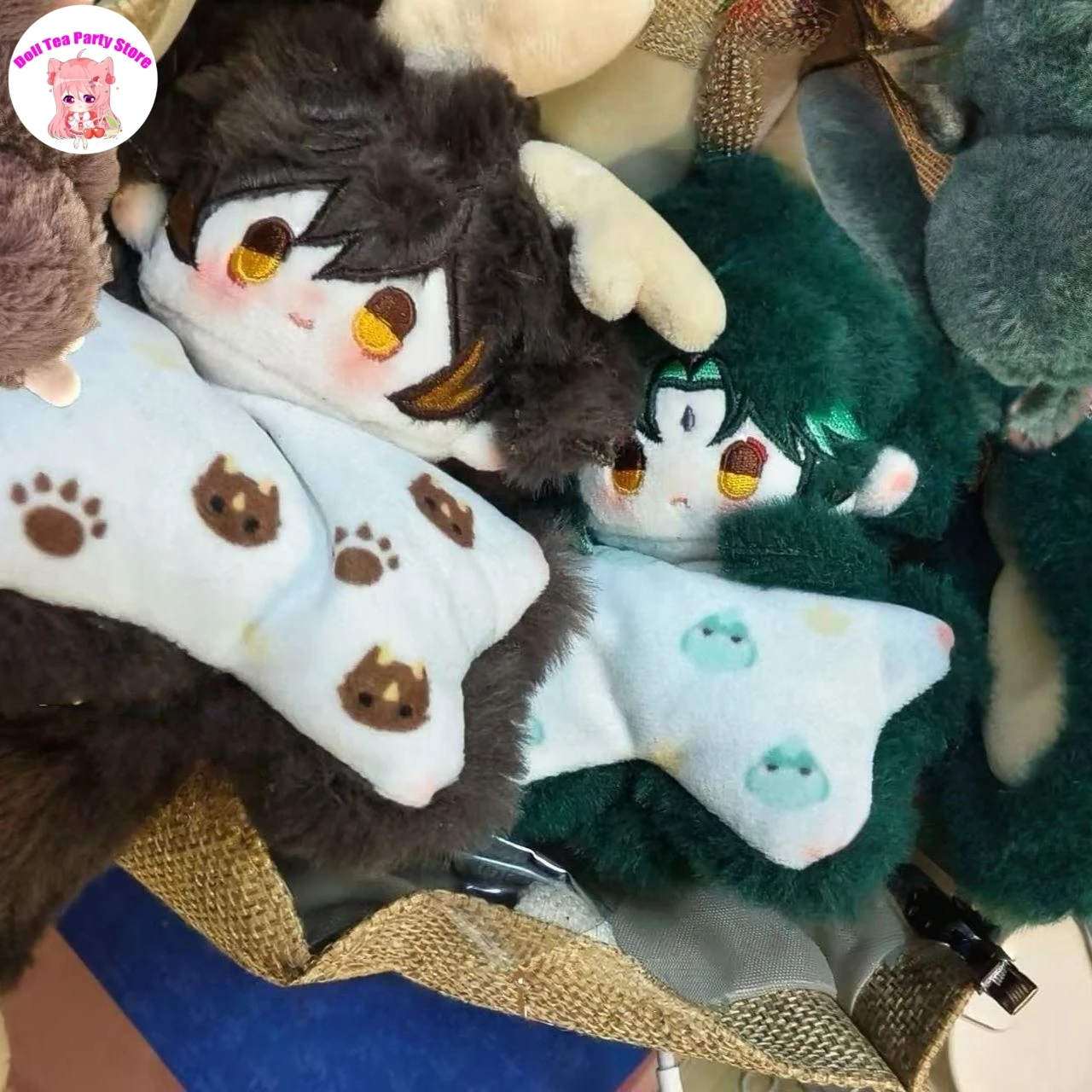 

Плюшевая игрушка-кукла Genshin Impact: Чжун Ли и Сяо, серия «Милые животные», 15 см, хлопковая, для косплея