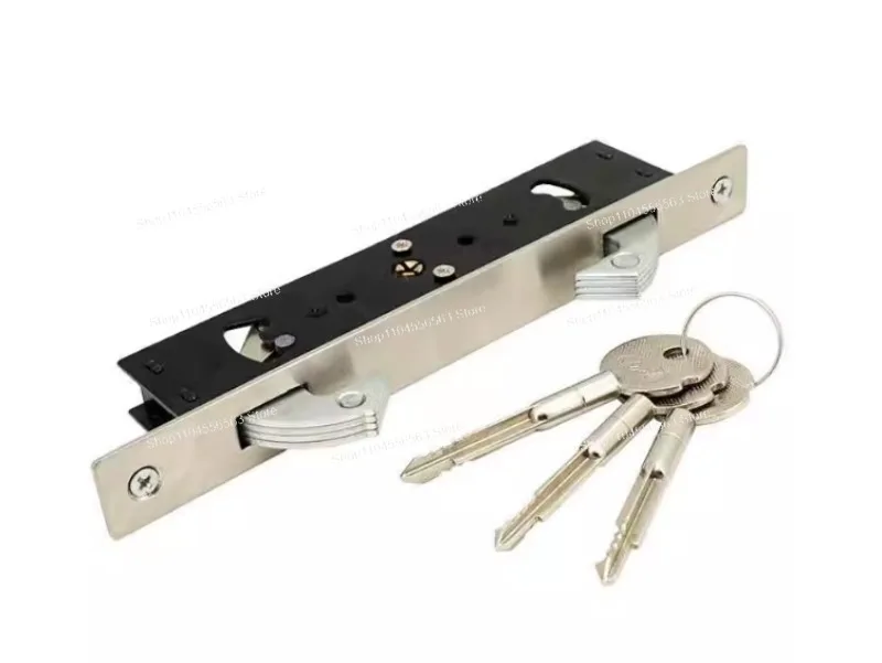 Stainless steel,Hanging door/Pull gate Double Hook lock, Stealth lock,For Framed glass door,strong, durable,Door hardware
