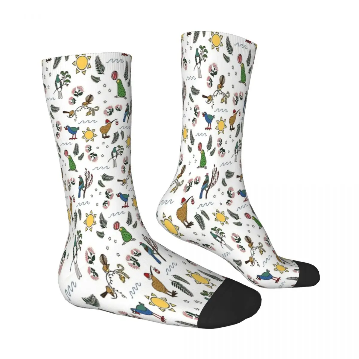 New Zealand Christmas Kakapo Parrot Kaka Po Strigops Habroptila Bird Birds Socks Male Mens Women Winter Stockings Harajuku