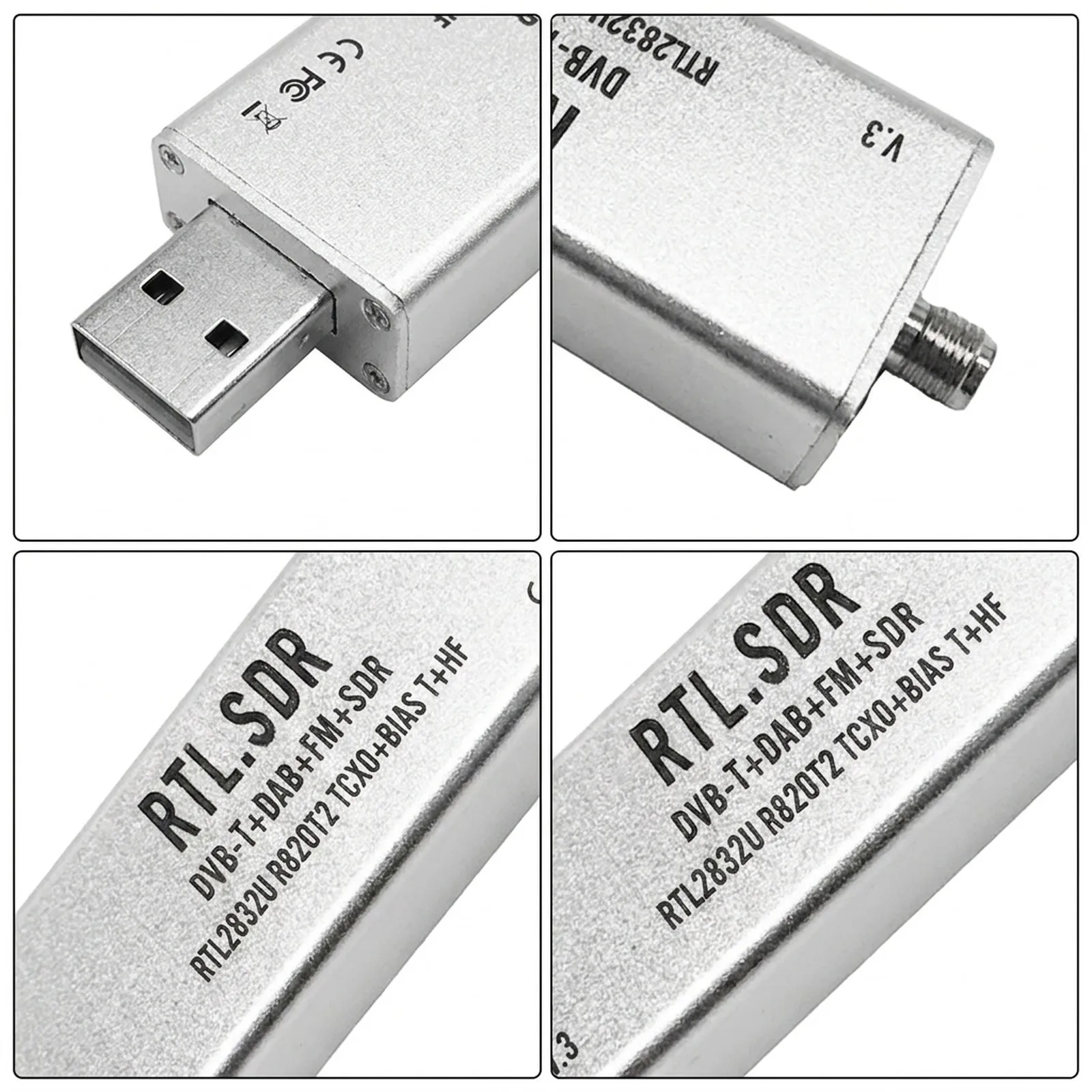 R820T2 RTL2832U Chip Built-in 25MHz Compensated RTLSDR Software TCXO Temperature New  R820T2 RTL2832U Chip Built-in