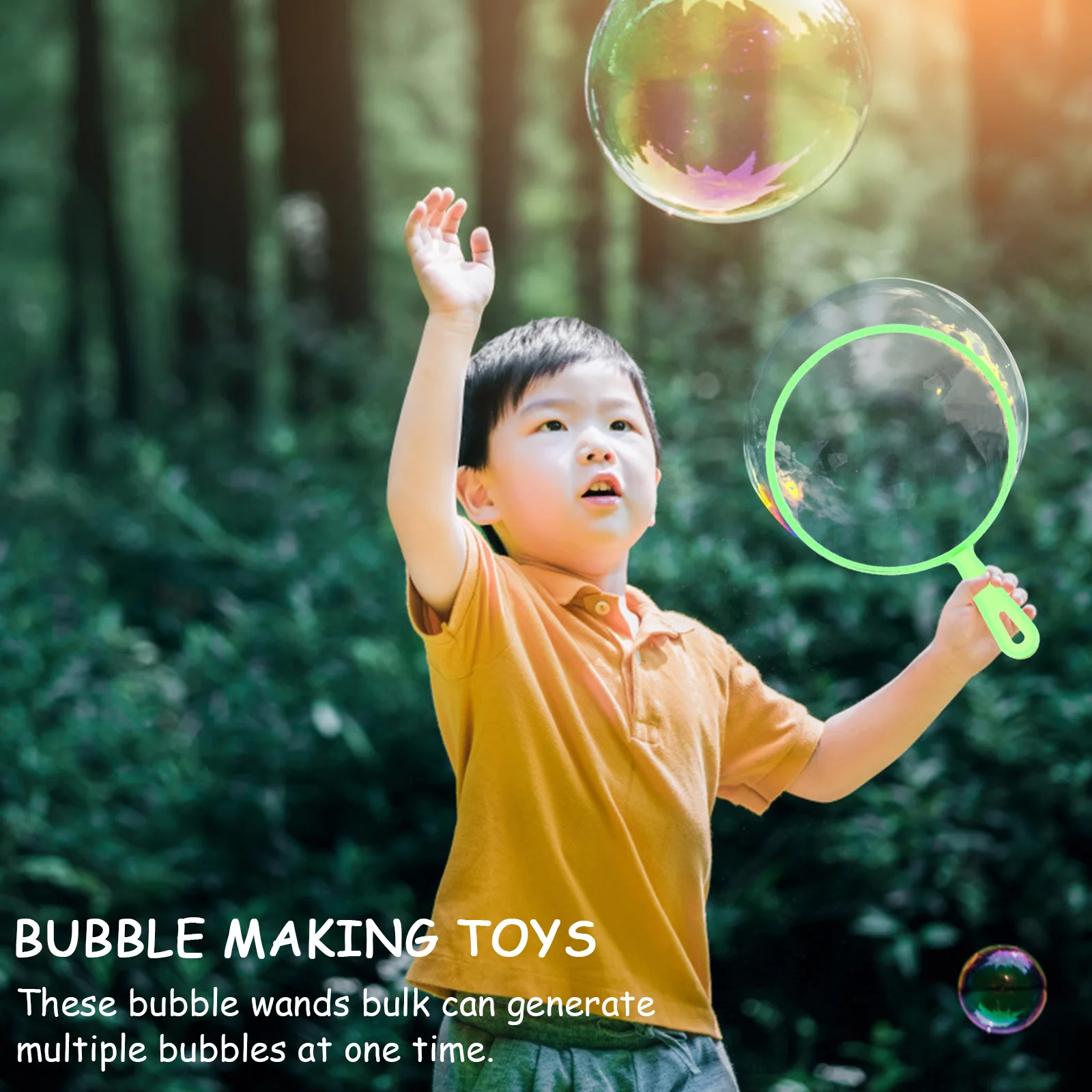 14pcs Bubble Wand Set For Kids Toddlers Outdoor Bubbles Colorful Safe Party Favor Activity Game