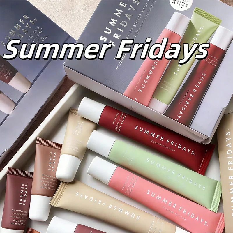 Bálsamo Labial Hidratante Jet Lag Mask de Fashion Summer Friday's, Brillo Labial con Aroma a Malvavisco Tostado, Azúcar Rosa, Vainilla, Beige y Pastel de Cumpleaños